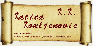 Katica Komljenović vizit kartica